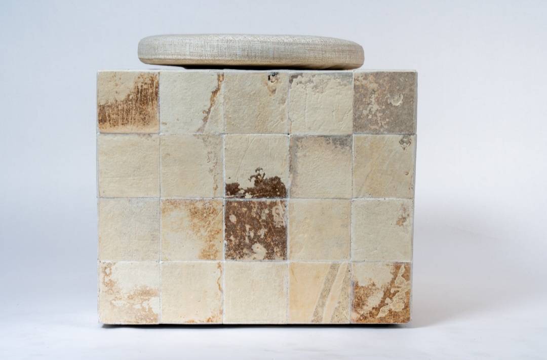 Prototype mycelium composite stool object